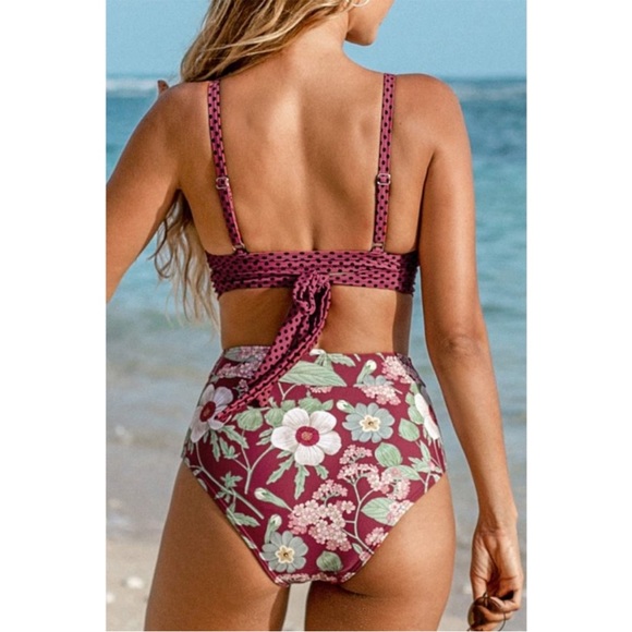 Cupshe floral print high waisted bottoms - Picture 4 of 8